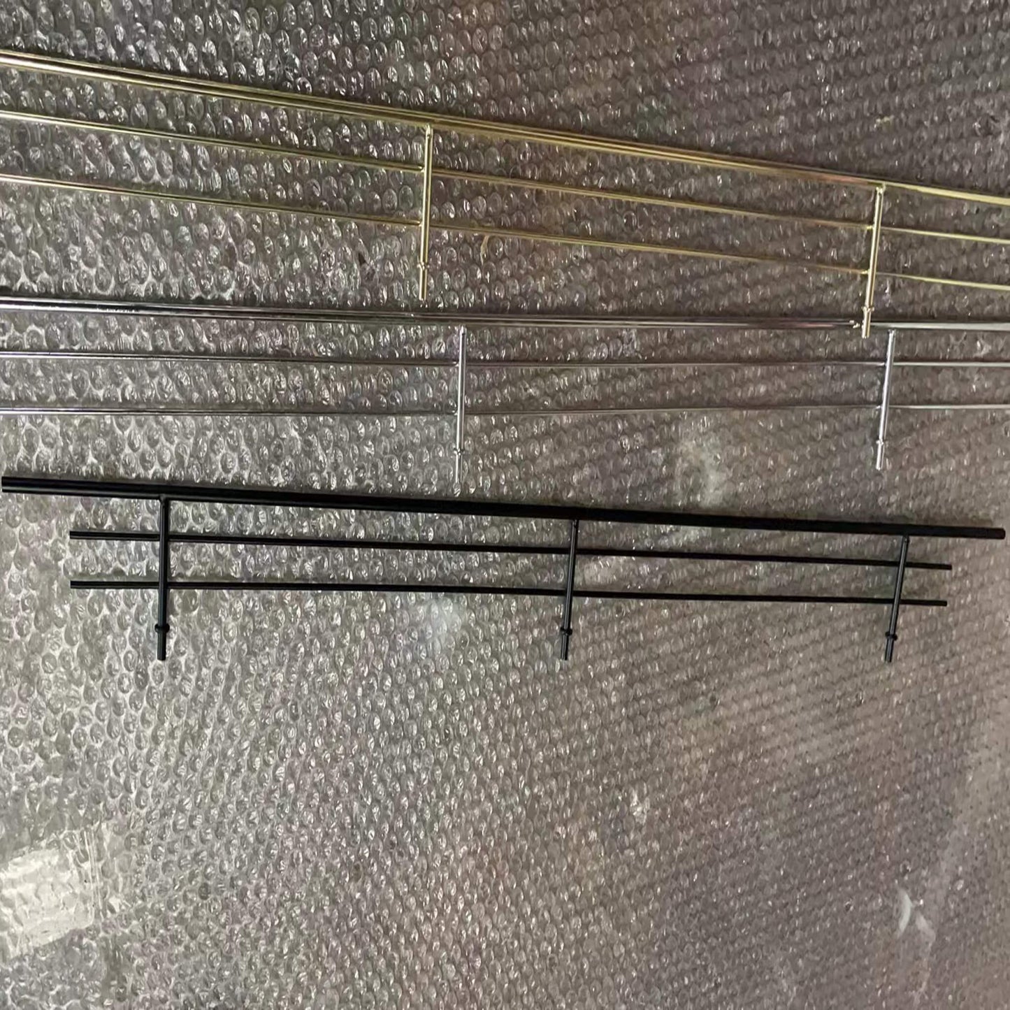 19 Inch Width Sidelines Closet Wire Shoe Storage Rail Chrome Finish