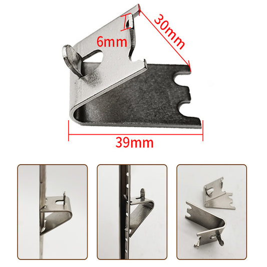 Stainless Steel Refrigerator Shelf Support Clips (10 pieces)